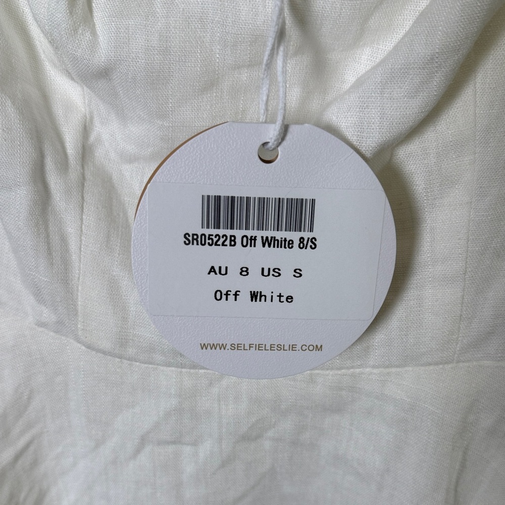 Selfie Leslie White Bow Strap Fit & Flare Dress S NWT - Picture 4 of 12